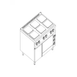 Купить плита 6 конфорочная kogast esk-t69/1-0 900 серии – цена от завода, доставка до двери | RuOborudovanie.ru