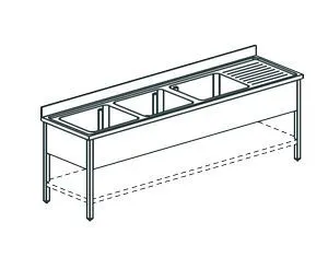 Ванна моечная Apach Chef Line L3S187-55Rw – купить по цене завода