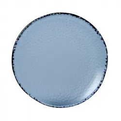 Купить тарелка мелкая "волна" 22,5см, без борта, стекло, isla glass, цвет ocean blue glbltbp11 – цена от завода, доставка до двери | RuOborudovanie.ru