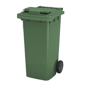 Бак для мусора 120Л, с крышкой, на колесах, п/э, цвет зеленый 23.C29 Green – купить по цене завода