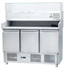 Стол для пиццы Koreco S903PZ (+5/+10) гранит.столеш., 3дв, GN1/1 – купить в Челябинске по цене завода