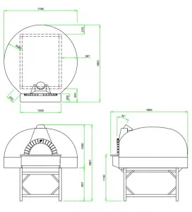 Печь для пиццы Valoriani Vesuvio Igloo 140 дровяная с подом 140 см – купить по цене завода