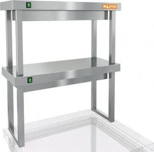 Полка тепловая Hicold TP2-6/4 двухъярусная настольная (600х400х800мм) – купить по цене завода