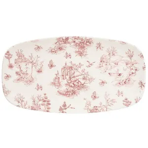 Блюдо прямоугольное Chefs 35,5Х18,9СМ, без борта, Vintage Prints, цвет Cranberry Toile Tocxo141 – купить по цене завода