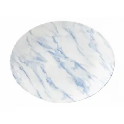 Купить блюдо овальное 31,7х25,5см, без борта, textured prints, цвет marble blue mblop121 – цена от завода, доставка до двери | RuOborudovanie.ru