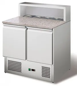 Стол для пиццы Koreco PS900 (+0/+10) гранит.столеш., 2дв, 2полки GN1/1 – купить в Челябинске по цене завода