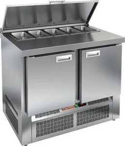 Стол для салатов Hicold SLE1-11SN (1/3) без крышки (+2+10), 2дв, 1000х600х850мм, ниж.агр. – купить в Челябинске по цене завода