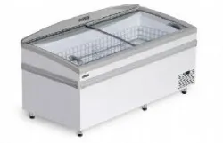 Купить бонета-ларь с гнутым стеклом снеж bonvini bfg 1850 торц серая отделка в Челябинске – цена завода, доставка до двери | RuOborudovanie.ru