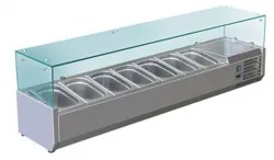 Купить витрина холодильная для ингредиентов 7хgn1/4 -150 мм koreco vrx1500330(335i) в Челябинске – цена завода, доставка до двери | RuOborudovanie.ru