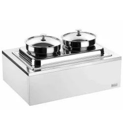 Купить мармит pintinox 511b5556 белый (2 кастрюли с крыш.) для 1-х блюд (чафиндиш) настольн. на дерев.подст. в Челябинске – цена завода, доставка до двери | RuOborudovanie.ru