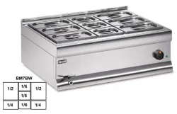 Купить мармит настольный 2*gn1/2 + 2*gn1/4 + 3*gn1/6 lincat bm7bwfl в Челябинске – цена завода, доставка до двери | RuOborudovanie.ru