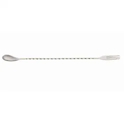 Купить ложка барная 31,5см, ручка витая, с вилочкой, нерж.сталь m37015 в Челябинске – цена завода, доставка до двери | RuOborudovanie.ru