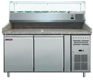 Стол холодильный Cooleq PZ2600TN-VRX380 гранит для пиццы на 428л, витрина (+2...+8) 2дв – купить в Челябинске по цене завода
