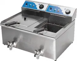 Купить фритюрница kocateq bef122v (2 ванны 13+13л) электрическая настольная в Челябинске – цена завода, доставка до двери | RuOborudovanie.ru