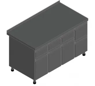 Стол для кофемашины Abat СКМ-7-2, арт.21000801143 с бортом, с ящиками 3 выдв+3 откидных – купить в Челябинске по цене завода