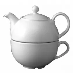 Купить набор чайный 2 предмета (чайник 362мл, чашка cappuccino 340мл) white holloware whoct1 – цена от завода, доставка до двери | RuOborudovanie.ru