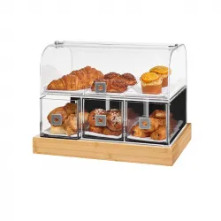 Купить диспенсер bakery bd141 акрил/основание бамбук для выпечки, 2 уровня, 53х35см h42см – цена от завода, доставка до двери | RuOborudovanie.ru