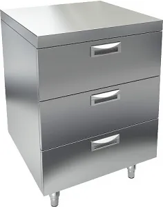 Модуль барный Hicold НБМТ 3-6/6 закрытый с тремя ящиками, 600х600х850мм – купить в Челябинске по цене завода
