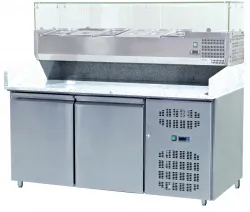 Купить стол для пиццы koreco spz2600tn (+5/+10) столеш.гранит 360л, 2 двери,1510х800х1000 в Челябинске – цена завода, доставка до двери | RuOborudovanie.ru
