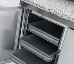 Стол для пиццы c 2 дверьми для формата 60*40 см Coreco MR80150P – купить в Челябинске с доставкой Купить стол для пиццы c 2 дверьми для формата 60*40 см coreco mr80150p в Челябинске – цена завода, доставка до двери | RuOborudovanie.ru