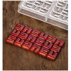 Купить форма для шок. "chocolate bar ola" 155х77мм h10мм, 100гр, 3 ячейки, п/к pc5003 – цена от завода, доставка до двери | RuOborudovanie.ru