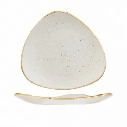 Купить тарелка мелкая треугольная 19,2см, без борта, stonecast, цвет barley white swhstr71 – цена от завода, доставка до двери | RuOborudovanie.ru