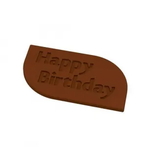 Форма для шок. "НАДПИСЬ "Happy Birthday" 68Х37ММ H2Мм, 10 ячеек, 8ГР, п/э 23024 – купить по цене завода