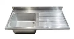 Купить ванна моечная silcainox s.r.l. 571140d 70х140х42см с 1 цельнотянутым гнездом – цена от завода, доставка до двери | RuOborudovanie.ru