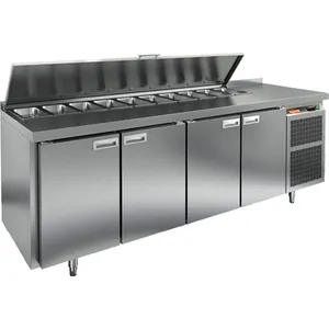Стол для салатов Hicold Sl1-1111Gn (1/3) (+2/+10) 4двери, бок.агрегат – купить в Челябинске по цене завода