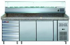 Стол холодильный Cooleq PZ2610TN-VRX380 гранит для пиццы на 428л, витрина (+2...+8) 7ящ/2дв. – купить в Челябинске по цене завода