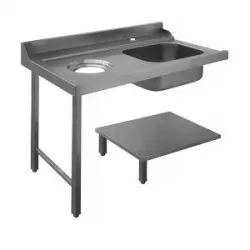 Купить стол для грязной посуды 1200 мм левый apach chef line l80207 в Челябинске – цена завода, доставка до двери | RuOborudovanie.ru