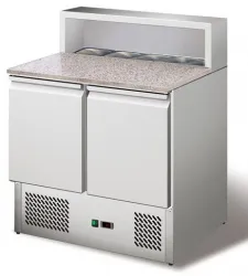 Купить стол для пиццы koreco ps900 (+0/+10) гранит.столеш., 2дв, 2полки gn1/1 в Челябинске – цена завода, доставка до двери | RuOborudovanie.ru