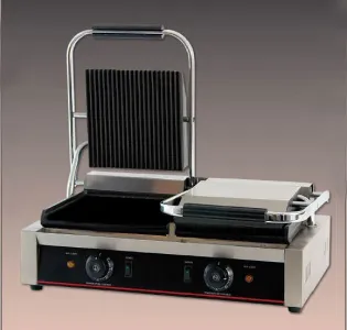 Гриль контактный Kocateq GH813EC 2-х секц. с верхн.ребристыми и нижн.плоскими пластинами – купить в Челябинске по цене завода