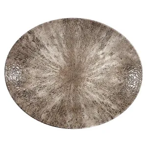 Блюдо овальное 31,7Х25,5СМ, без борта, цвет Stone Zircon Brown, Studio Prints Stzbop121 – купить по цене завода