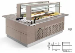Купить стол шведский комб. островн. enofrigo fast gourmet isola doppia bm+rf 2000 венге в Челябинске – цена завода, доставка до двери | RuOborudovanie.ru