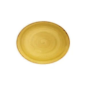 Блюдо овальное 19,2СМ, без борта, Stonecast, цвет Mustard Seed Yellow Smssop71 – купить по цене завода