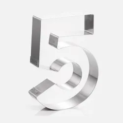 Купить форма кондитерская "цифра 5" h 20см, нерж. сталь 30h4x05 – цена от завода, доставка до двери | RuOborudovanie.ru
