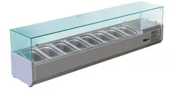 Купить витрина холодильная для ингредиентов 8хgn1/4 -150 мм koreco vrx1600330(335i) в Челябинске – цена завода, доставка до двери | RuOborudovanie.ru