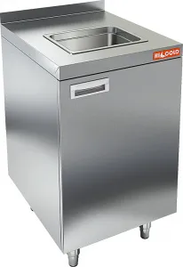 Модуль барный Hicold НБМСЗМ-4/7Б закрыт. с бортом, с мойкой (325х265х150), 400х700х850мм – купить в Челябинске по цене завода