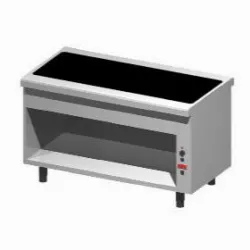 Купить прилавок тепловой emainox 8egvc15 8045023 с подог. стеклокерамич.поверхностью на открытом шкафу в Челябинске – цена завода, доставка до двери | RuOborudovanie.ru