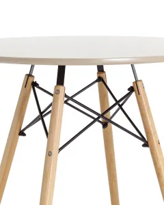 Стол обеденный Eames D-800 мм, 4 ножки Бежевый обеденный нераздвижной – купить в Челябинске по цене завода