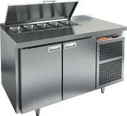 Купить стол для салатов hicold sl1-11gn (1/3) без крышки (+2+10), 2 двери, 1390х700х850мм в Челябинске – цена завода, доставка до двери | RuOborudovanie.ru