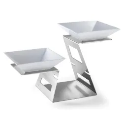 Купить этажерка swan с салатниками, 59,4х27,3см h36,3см, нерж.сталь sm221 – цена от завода, доставка до двери | RuOborudovanie.ru