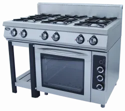 Купить плита газовая 6-ти горелочная grill master ф6пдг/800(г) с духовкой - полностью газовая духовка, в Челябинске – цена завода, доставка до двери | RuOborudovanie.ru