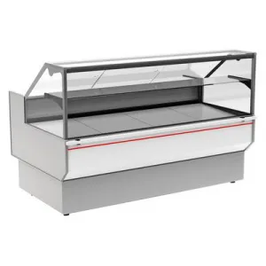 Витрина холодильная Полюс GC95 SM 1,5-1 (ВХС-1,5 Carboma GC95) (0011-9003 боковины серые, декор белы – купить в Челябинске по цене завода