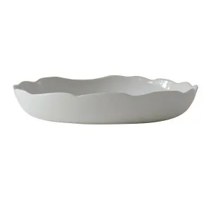 Блюдо круглое глубокое 27,5СМ, керамика, цвет Perle, Plume 961759 – купить по цене завода