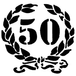 Купить трафарет для декора d26см "юбилей 50", пластик mask 44 – цена от завода, доставка до двери | RuOborudovanie.ru