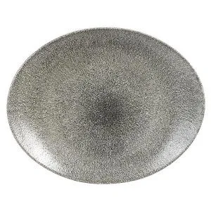 Блюдо овальное 31,7Х25,5СМ, без борта, цвет Raku Quartz Black, Studio Prints Rkbqop121 – купить по цене завода