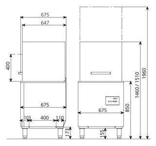 Посудомоечная машина Kocateq KOMEC-H500 B купольная с дрен.помпой – купить в Челябинске по цене завода