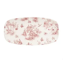Купить блюдо прямоугольное chefs 29,8х15,3см, без борта, vintage prints, цвет cranberry toile tocxo111 – цена от завода, доставка до двери | RuOborudovanie.ru